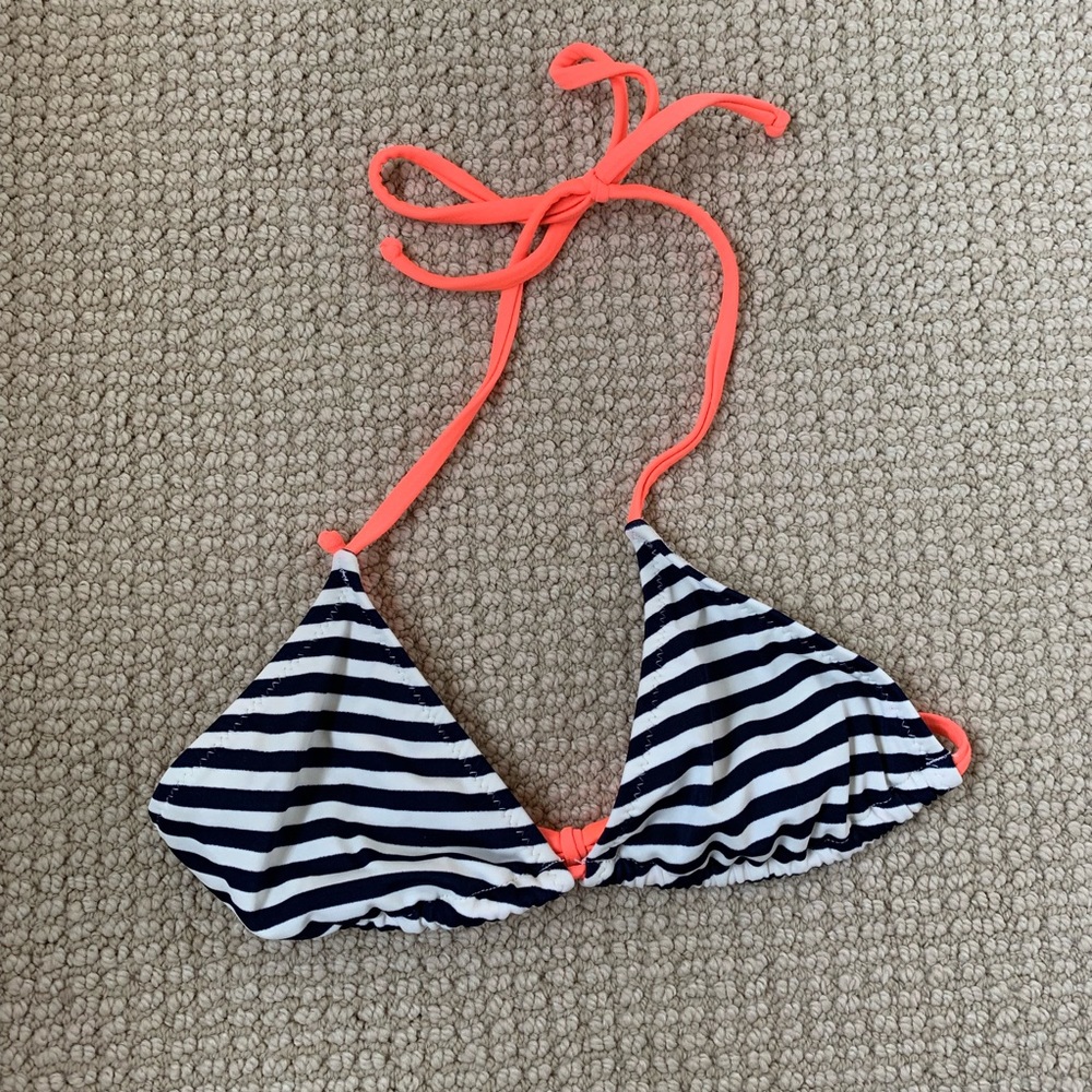J Crew Striped Bikini Top